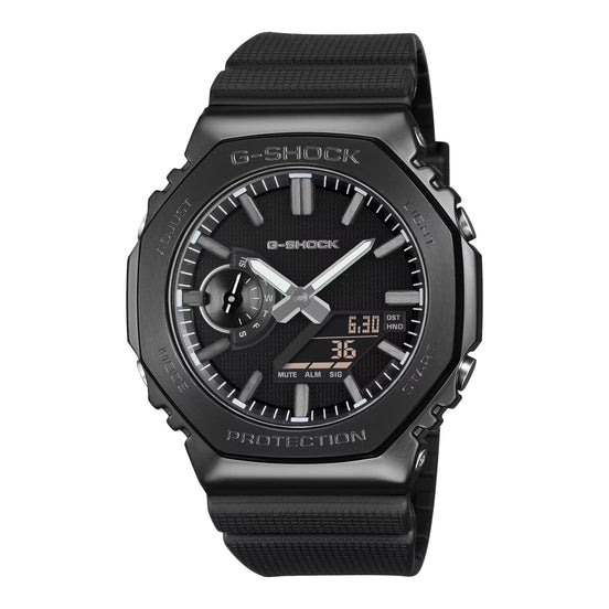 Herrenuhr schwarz silber