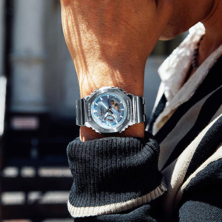 G-Shock Herrenuhr Silber Blau