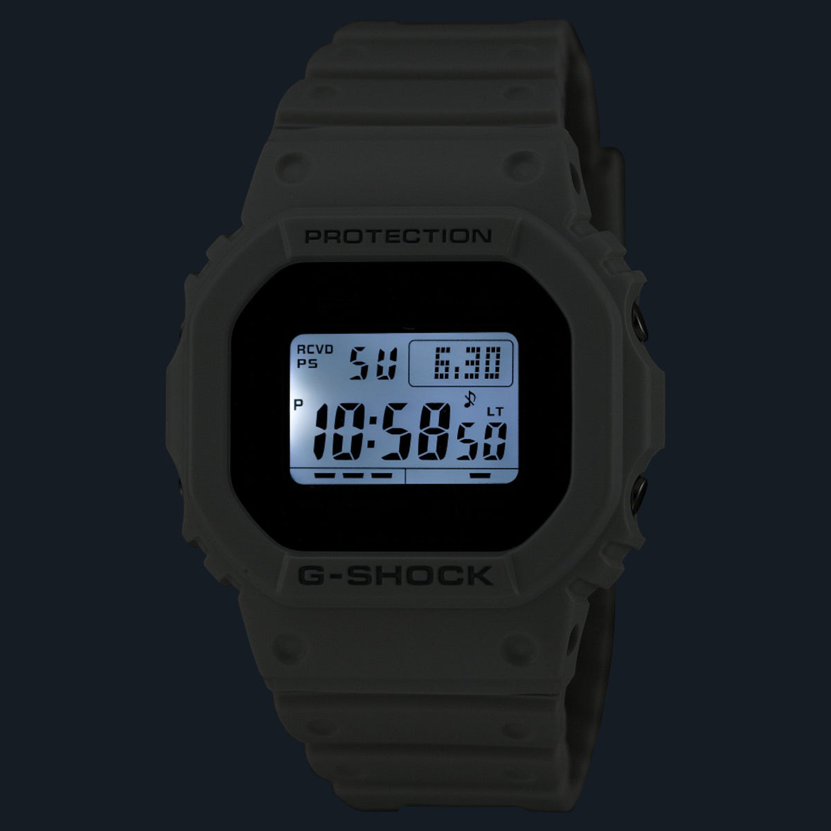 G-Shock Herrenuhr Weiß mit LED