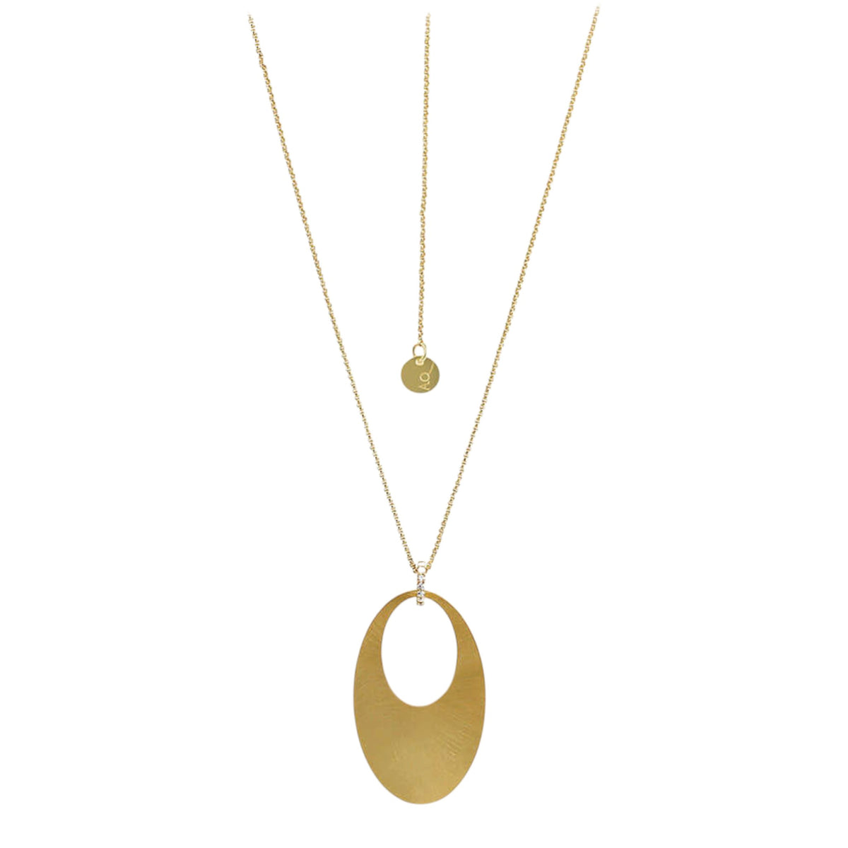 Kette mit Anhänger oval