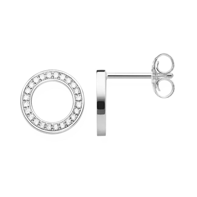 Ohrstecker "Kreis" Silber Zirkonia