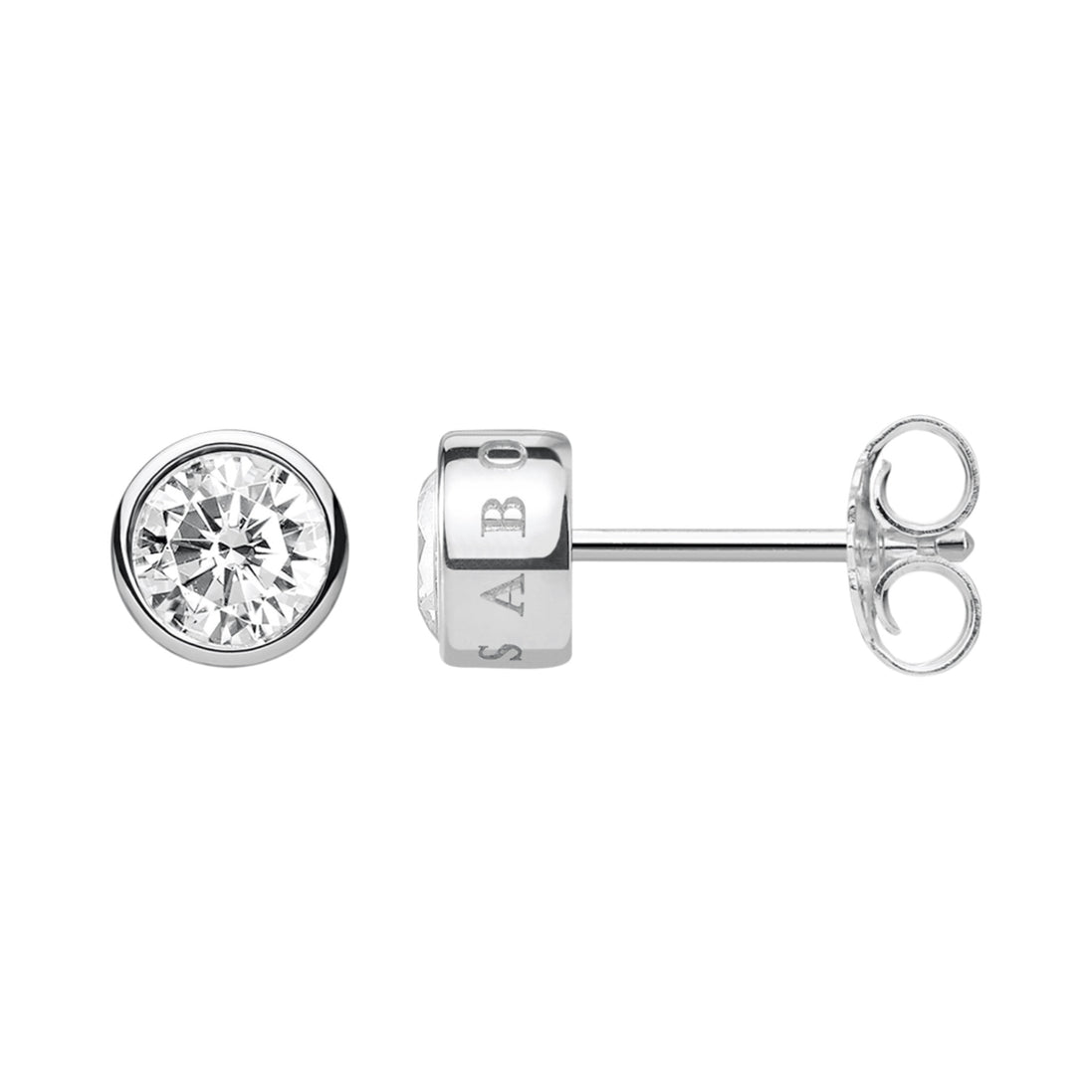 Ohrstecker Silber Zirkonia weiß