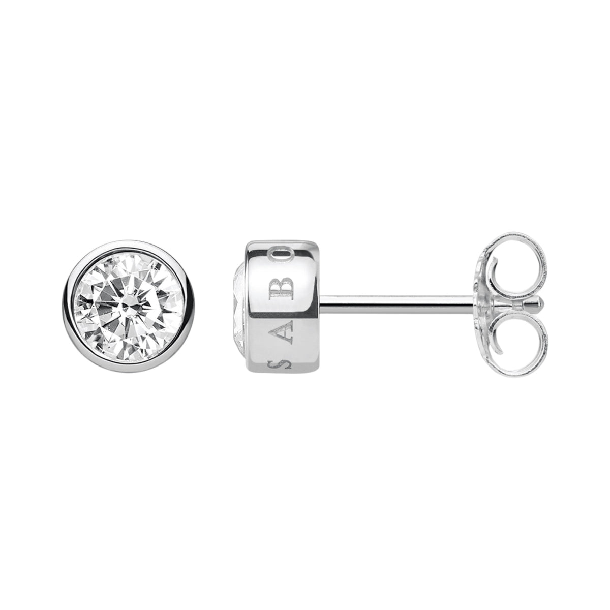 Ohrstecker Silber Zirkonia weiß