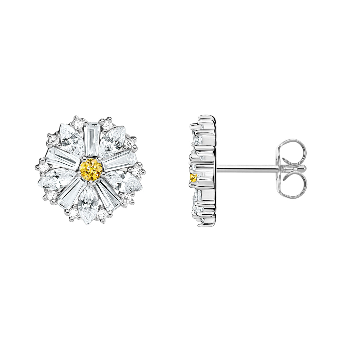 Ohrstecker Gänseblümchen groß Silber