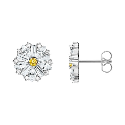 Ohrstecker Gänseblümchen groß Silber