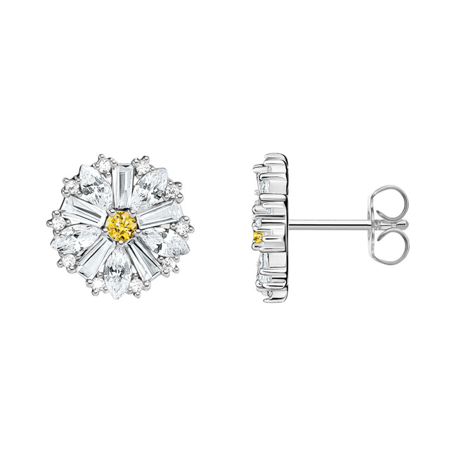 Ohrstecker Gänseblümchen groß Silber
