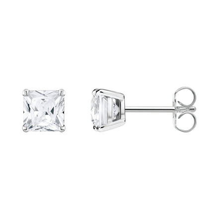 Ohrstecker "Weisser Stein" Silber