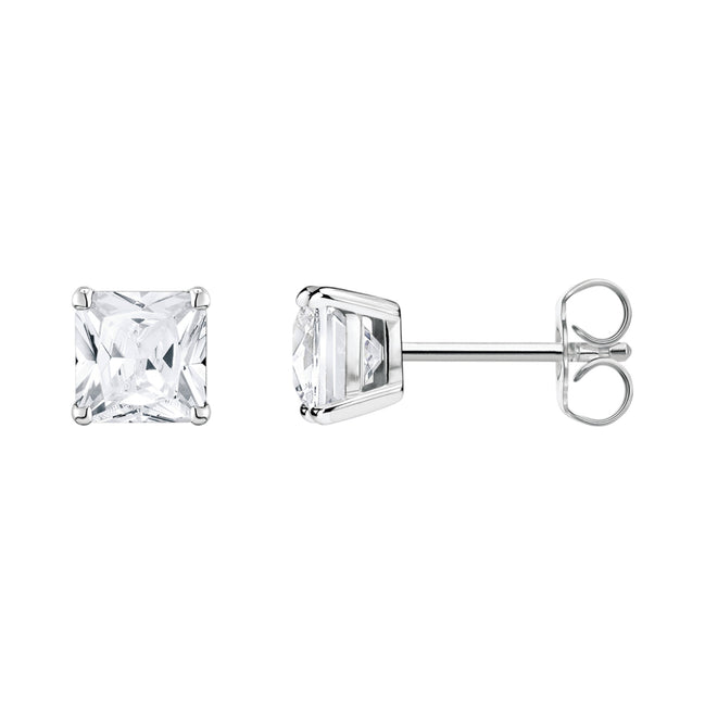 Ohrstecker "Weisser Stein" Silber