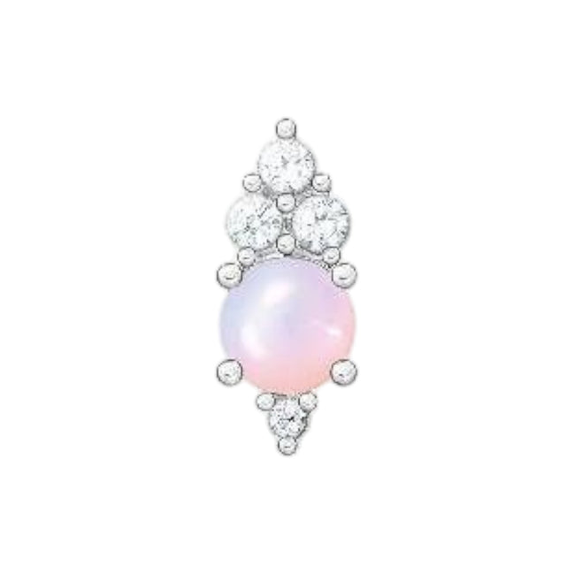 Einzel Ohrstecker "Vintage" Silber Opal Imitation