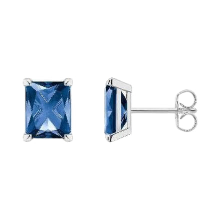 Ohrstecker "Blauer Stein" Silber