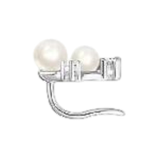 Einzel-Ohrstecker "Perle" Silber mit Zirkonia