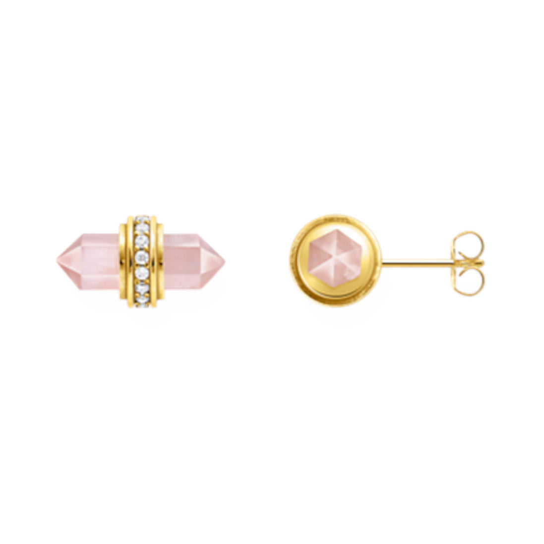 Ohrstecker mit rosa Onyx