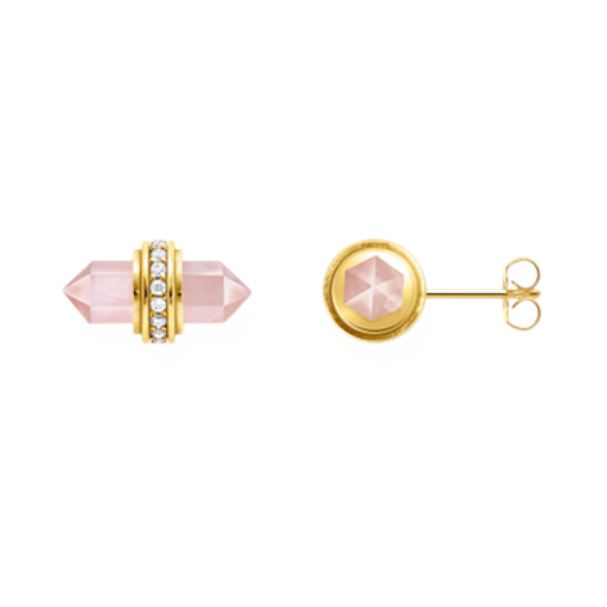 Ohrstecker mit rosa Onyx