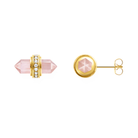 Ohrstecker mit rosa Onyx