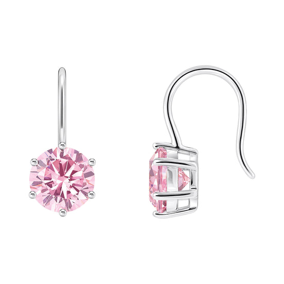 Ohrhänger gr.pinker Zirkonia, silber
