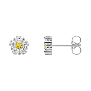 Ohrstecker Gänseblume klein Silber