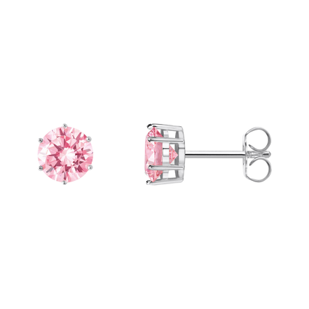 Ohrstecker großer Zirkonia pink