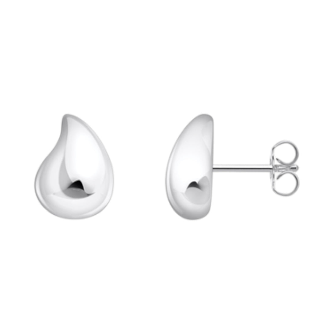 Tropfen Ohrstecker Silber