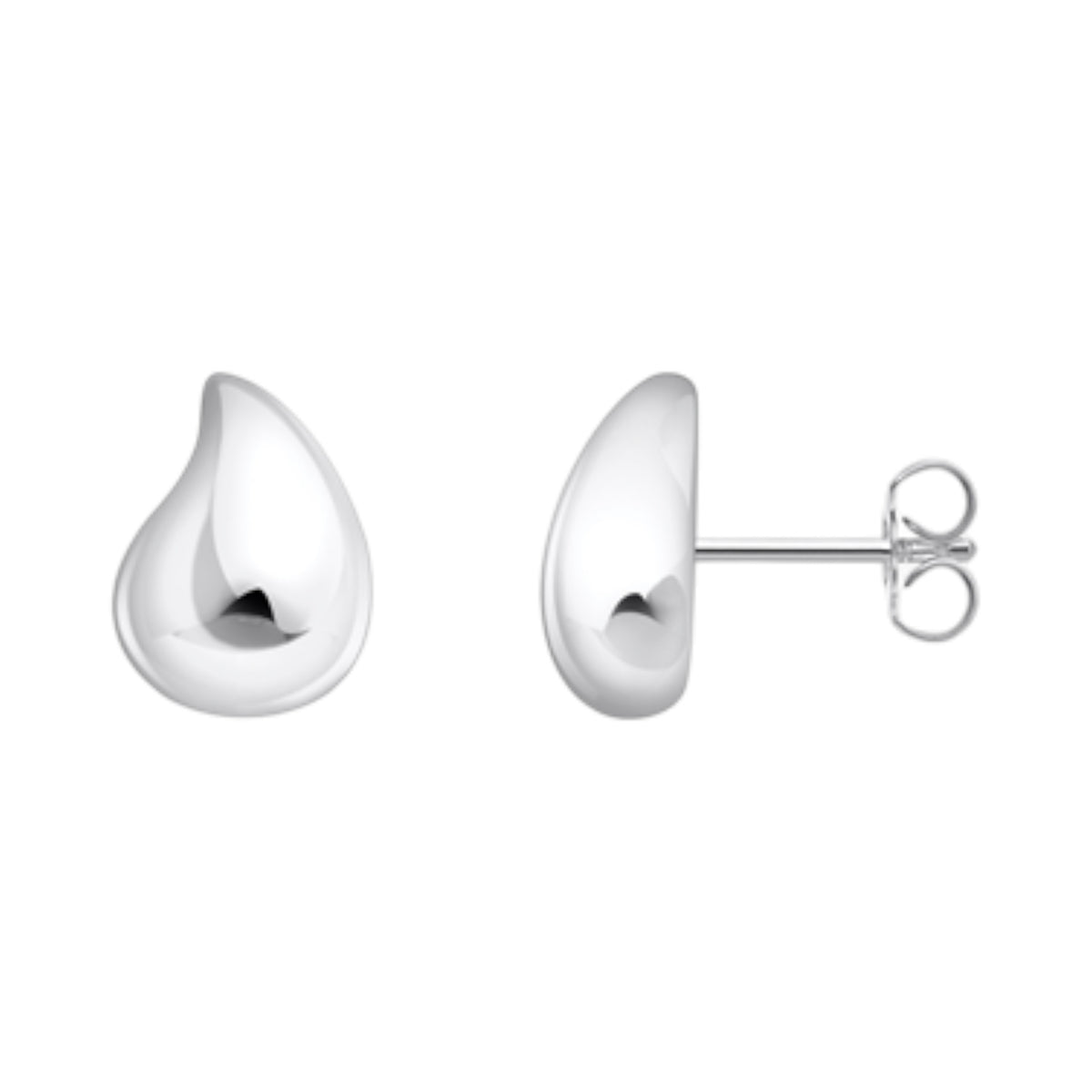Tropfen Ohrstecker Silber