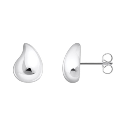 Tropfen Ohrstecker Silber