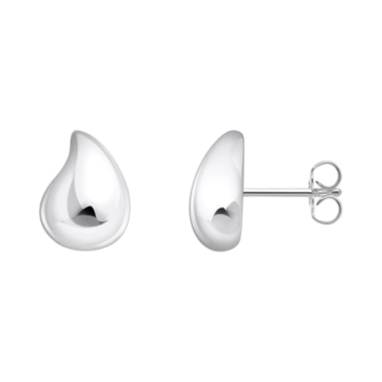 Tropfen Ohrstecker Silber