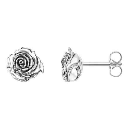 Ohrstecker Midnight Rose Silber