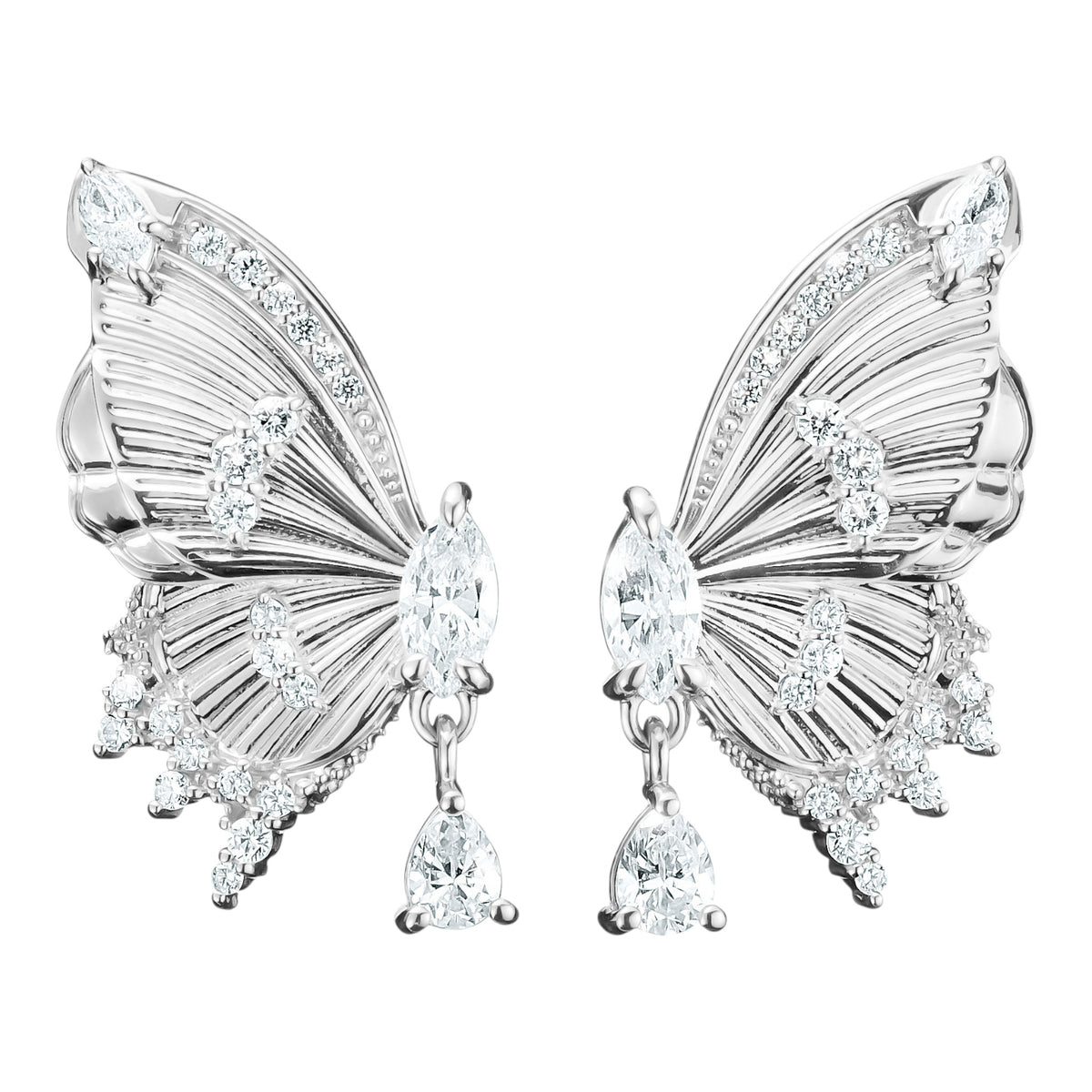 Ohrstecker Schmetterling Silber