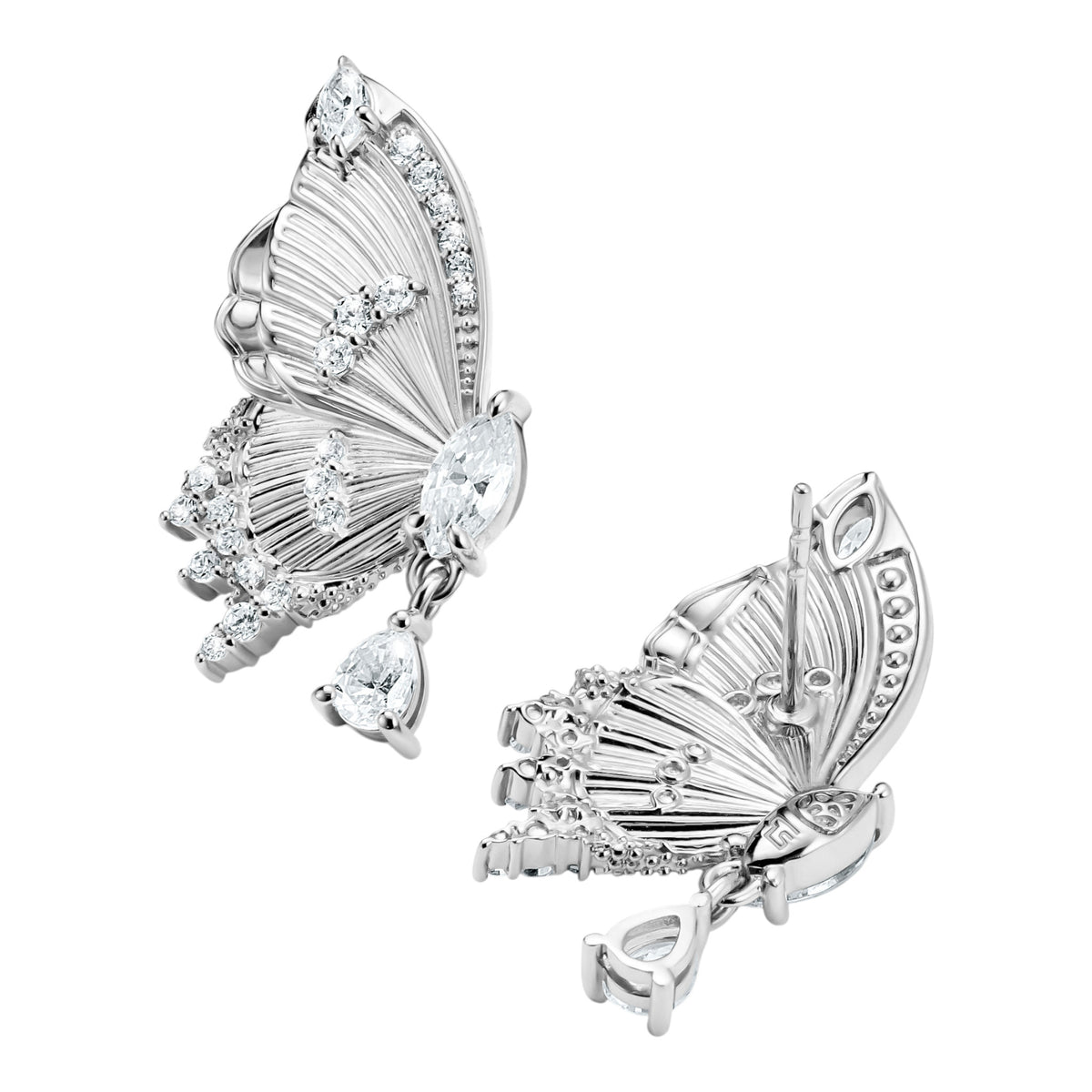 Ohrstecker Schmetterling Silber