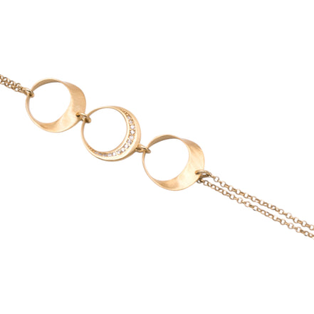 Armband mit drei Elementen mit Zirkonia