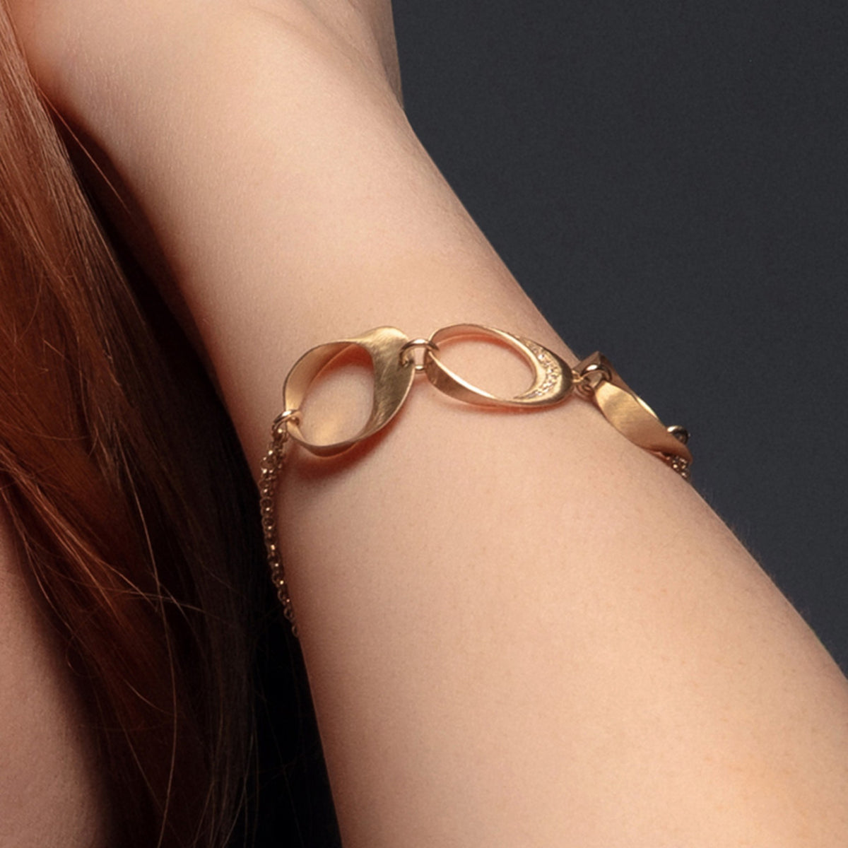 Armband mit drei Elementen mit Zirkonia