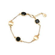 Armband mit schwarzem Glas