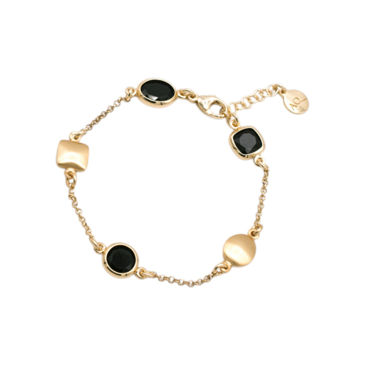 Armband mit schwarzem Glas
