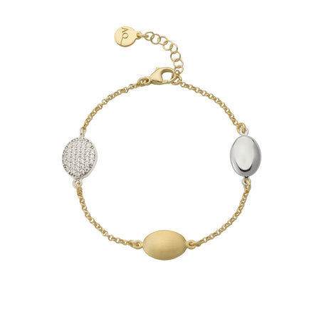 Armband bicolor mit ovalen Elementen