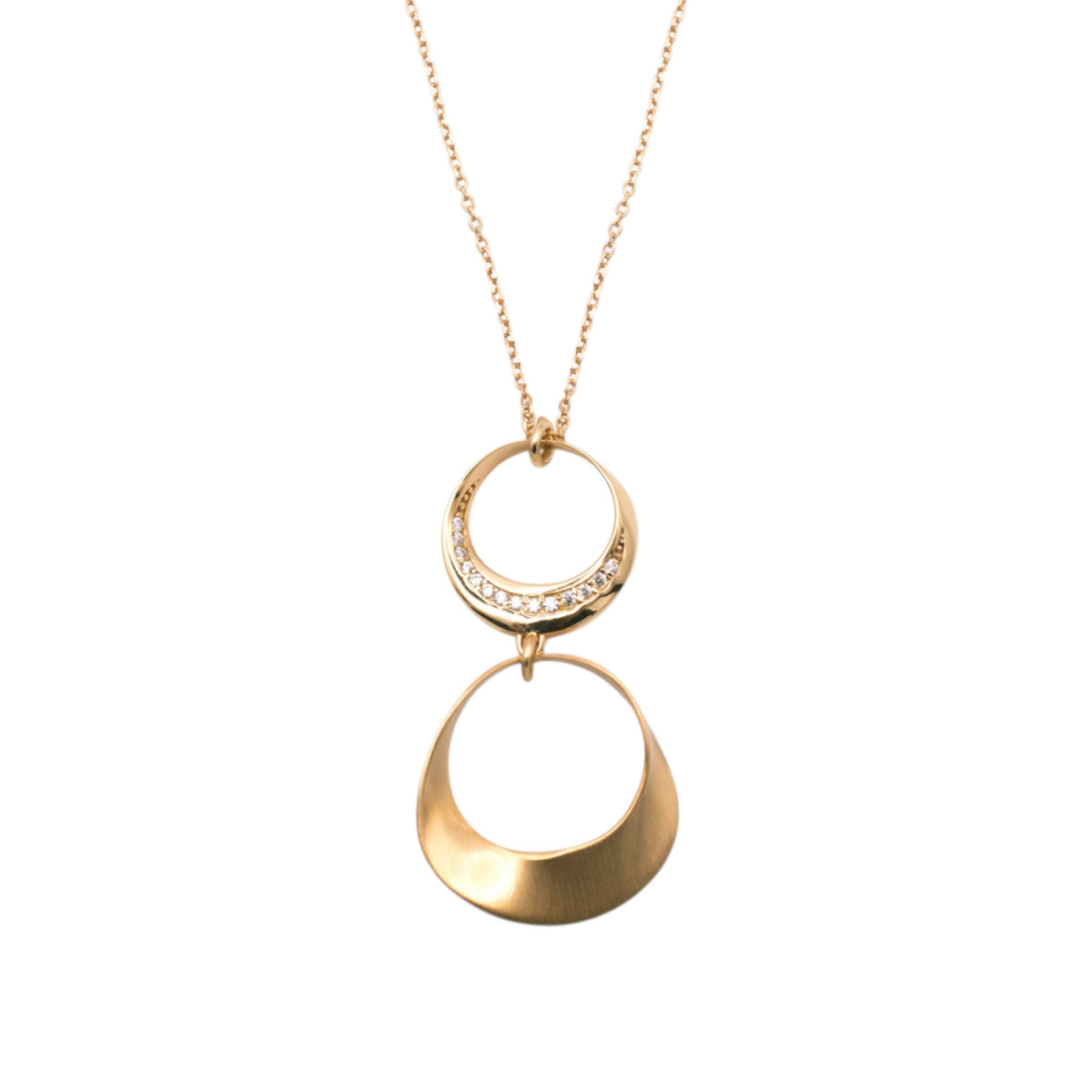 Kette mit Anhänger rund Zirkonia