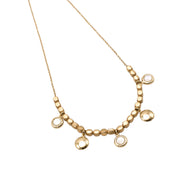Kette mit Anhänger Würfel und Perlmut