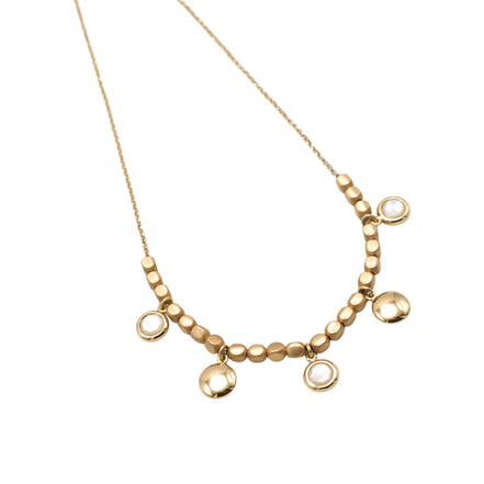 Kette mit Anhänger Würfel und Perlmut