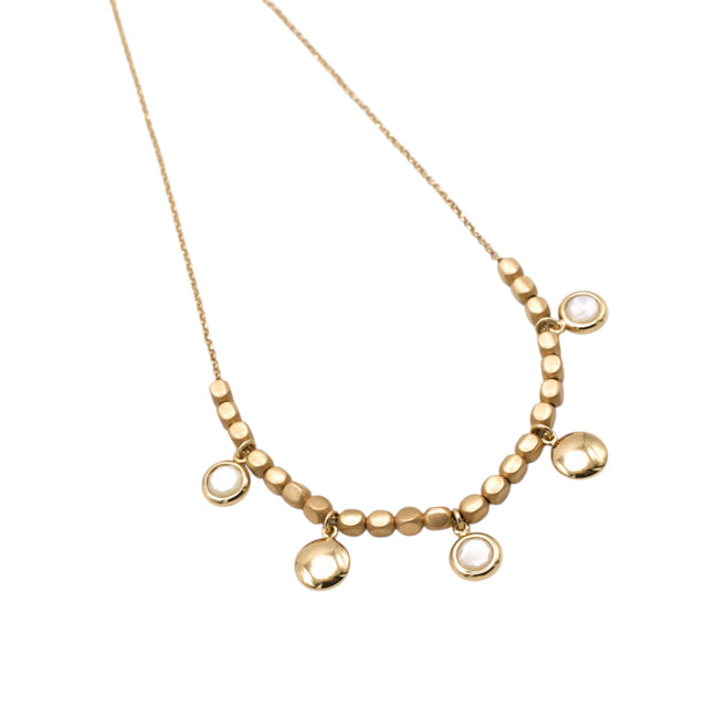 Kette mit Anhänger Würfel und Perlmut
