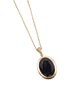 Kette mit Anhänger mit schwarzem Glas