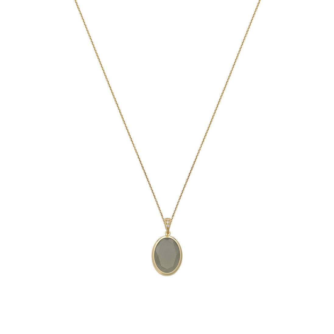 Kette mit Anhänger mit Glasperle Zirkonia