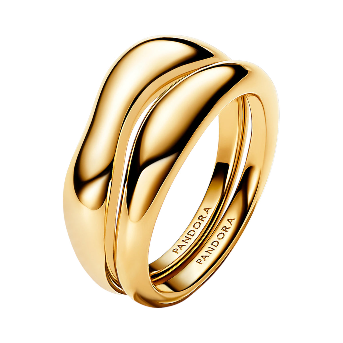 ESSENCE Ring organisch stapelbar vergoldet
