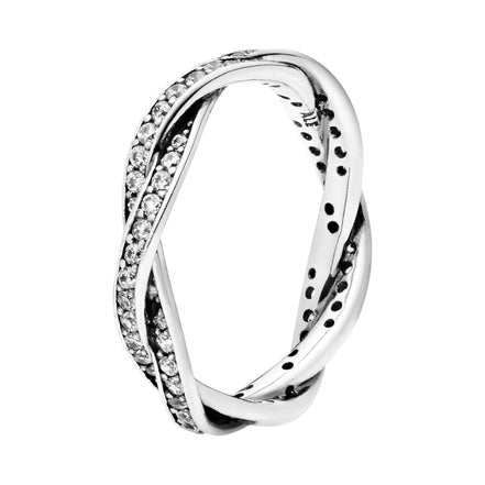 Geflochtener Ring mit Zirkonia