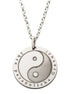 Gravierbare Halskette mit Yin und Yang Anhänger