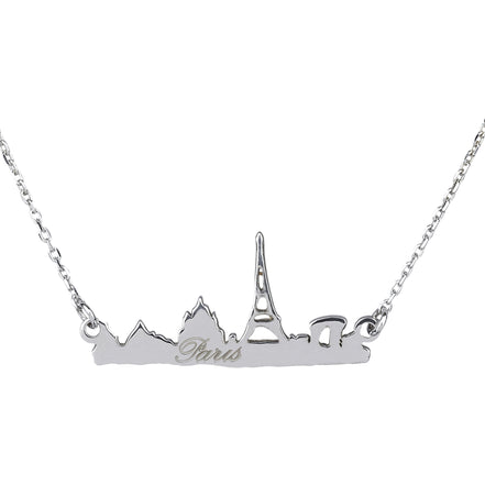 Halskette mit der Skyline von Paris
