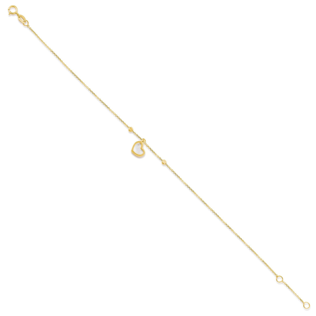 Armband mit Perlmutt-Herzen