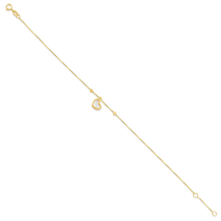 Armband mit Perlmutt-Herzen