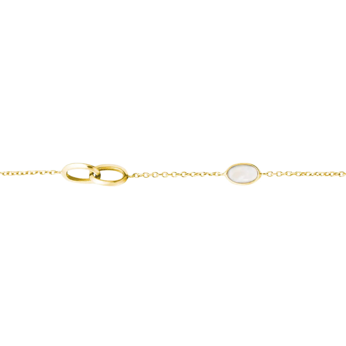 Goldenes Armband mit Perlmutt