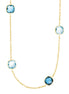 Goldenes Collier mit blauen Topas