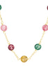 Goldenes Collier mit mehrfarbigen Turmalinen