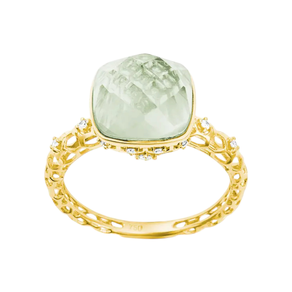 Goldring mit Amethyst