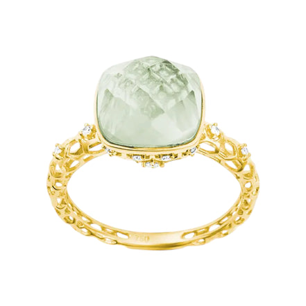 Goldring mit Amethyst